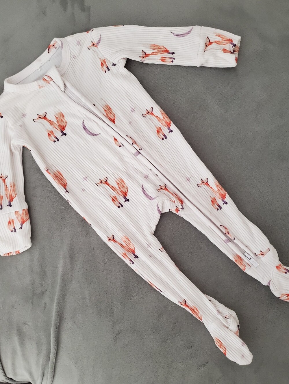 Posh Peanut NB sleeper, fox moon print